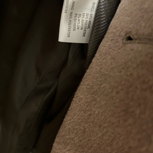 60%WoolCalvin Klein Tan Wool Blend Coat - Picture 5 of 8
